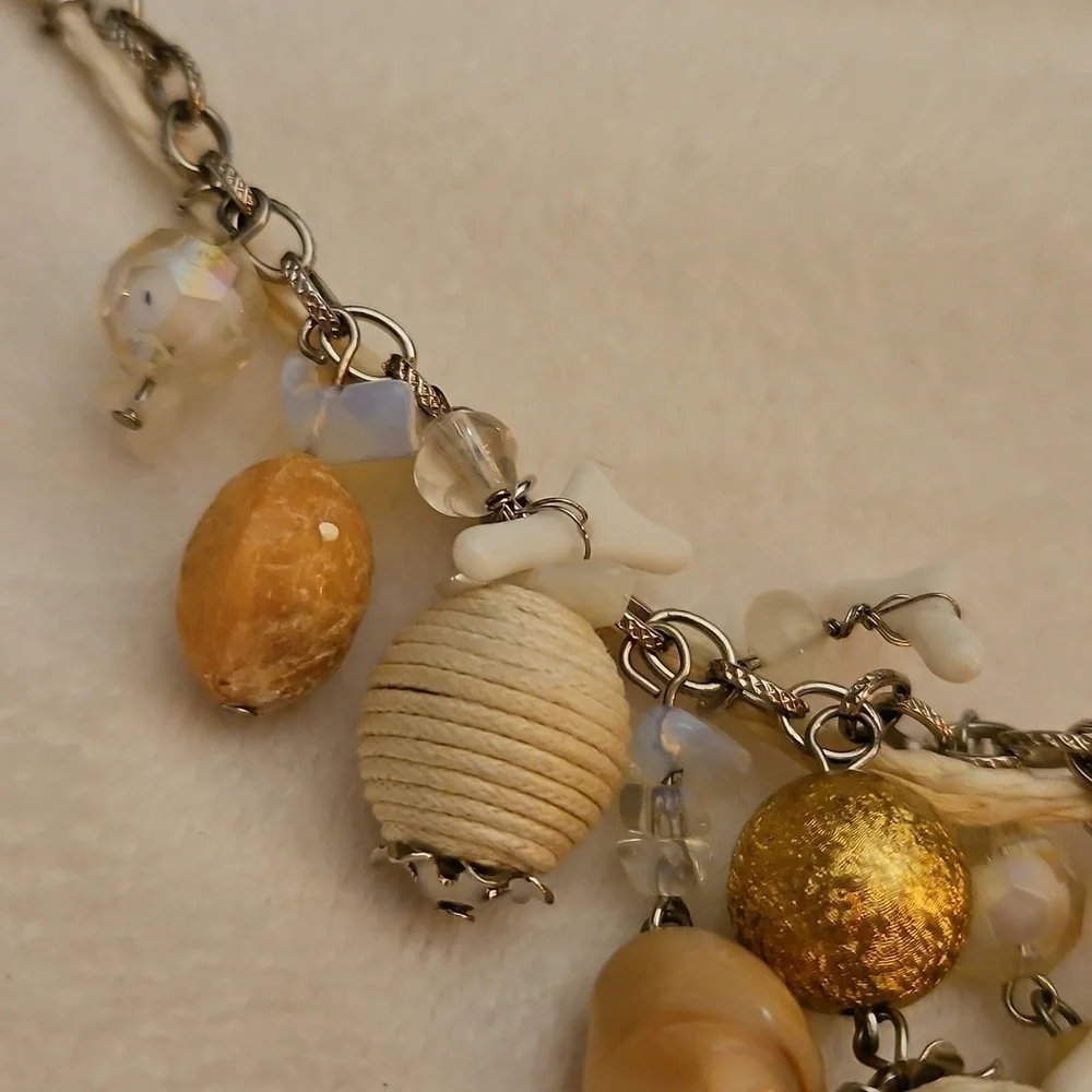 UNICA 1980s Beach Fisherman Beaded Cha Cha Braided Rope Festival Chain Necklace - Picture 3 of 9